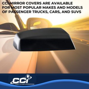 Coast to Coast Exterior Mirror Cover, Top Half Cover, Gloss Black, ABS Plastic, Set of 2 – CCIMC67495BLK
