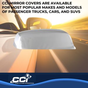 Coast to Coast Exterior Mirror Cover, Top Half Replacement Cover, Chrome Plated, ABS Plastic, Set of 2 – CCIMC67495R