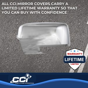 Coast to Coast Exterior Mirror Cover, Full Cover, Chrome Plated, ABS Plastic, Set of 2 – CCIMC67496