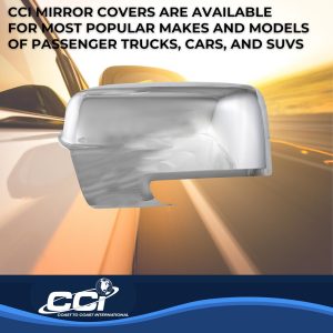 Coast to Coast Exterior Mirror Cover, Full Cover, Chrome Plated, ABS Plastic, Set of 2 – CCIMC67496