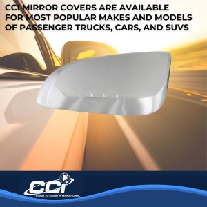 Coast to Coast Exterior Mirror Cover, Top Half Cover, Chrome Plated, ABS Plastic, Set of 2 – CCIMC67498T