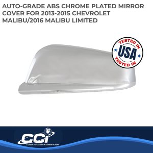 Coast to Coast Exterior Mirror Cover, Full Cover, Chrome Plated, ABS Plastic, Set of 2 – CCIMC67505