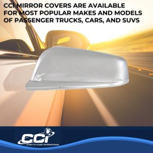 Coast to Coast Exterior Mirror Cover, Full Cover, Chrome Plated, ABS Plastic, Set of 2 – CCIMC67505