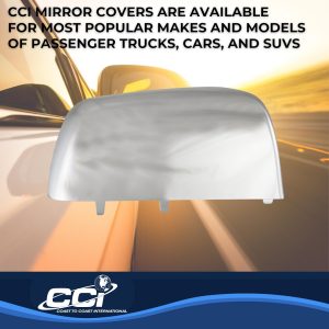 Coast to Coast Exterior Mirror Cover, Top Half Replacement, Chrome Plated, ABS Plastic, Set of 2 – CCIMC67509R
