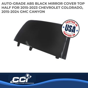 Coast to Coast Exterior Mirror Cover, Replacement Top Half Cover, Painted, Gloss Black, ABS Plastic, Set of 2 – MC67509RBK