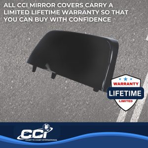 Coast to Coast Exterior Mirror Cover, Replacement Top Half Cover, Painted, Gloss Black, ABS Plastic, Set of 2 – MC67509RBK