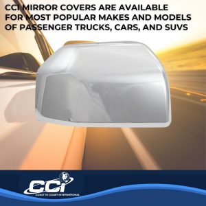 Coast to Coast Exterior Mirror Cover, Top Half Replacement, Chrome Plated, ABS Plastic, Set of 2 – CCIMC67511R
