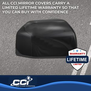 Coast to Coast Exterior Mirror Cover, Top Half Replacement, Black, ABS Plastic, Set of 2 – CCIMC67511RBK