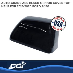 Coast to Coast Exterior Mirror Cover, Replacement Top Half Cover, Painted, Gloss Black, ABS Plastic, Set of 2 – MC67514RBK