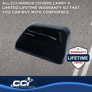 Coast to Coast Exterior Mirror Cover, Replacement Top Half Cover, Painted, Gloss Black, ABS Plastic, Set of 2 – MC67514RBK