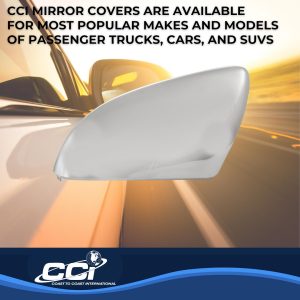 Coast to Coast Exterior Mirror Cover, Top Half Replacement, Chrome Plated, ABS Plastic, Set of 2 – CCIMC67515R