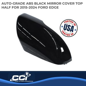 Coast to Coast Exterior Mirror Cover, Replacement Top Half Cover, Painted, Gloss Black, ABS Plastic, Set of 2 – MC67515RBK