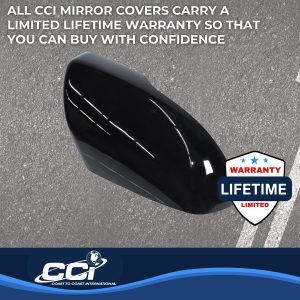 Coast to Coast Exterior Mirror Cover, Replacement Top Half Cover, Painted, Gloss Black, ABS Plastic, Set of 2 – MC67515RBK