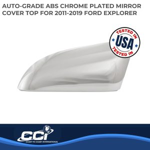 Coast to Coast Exterior Mirror Cover, Top Half Replacement, Chrome Plated, ABS Plastic, Set of 2 – CCIMC67517R