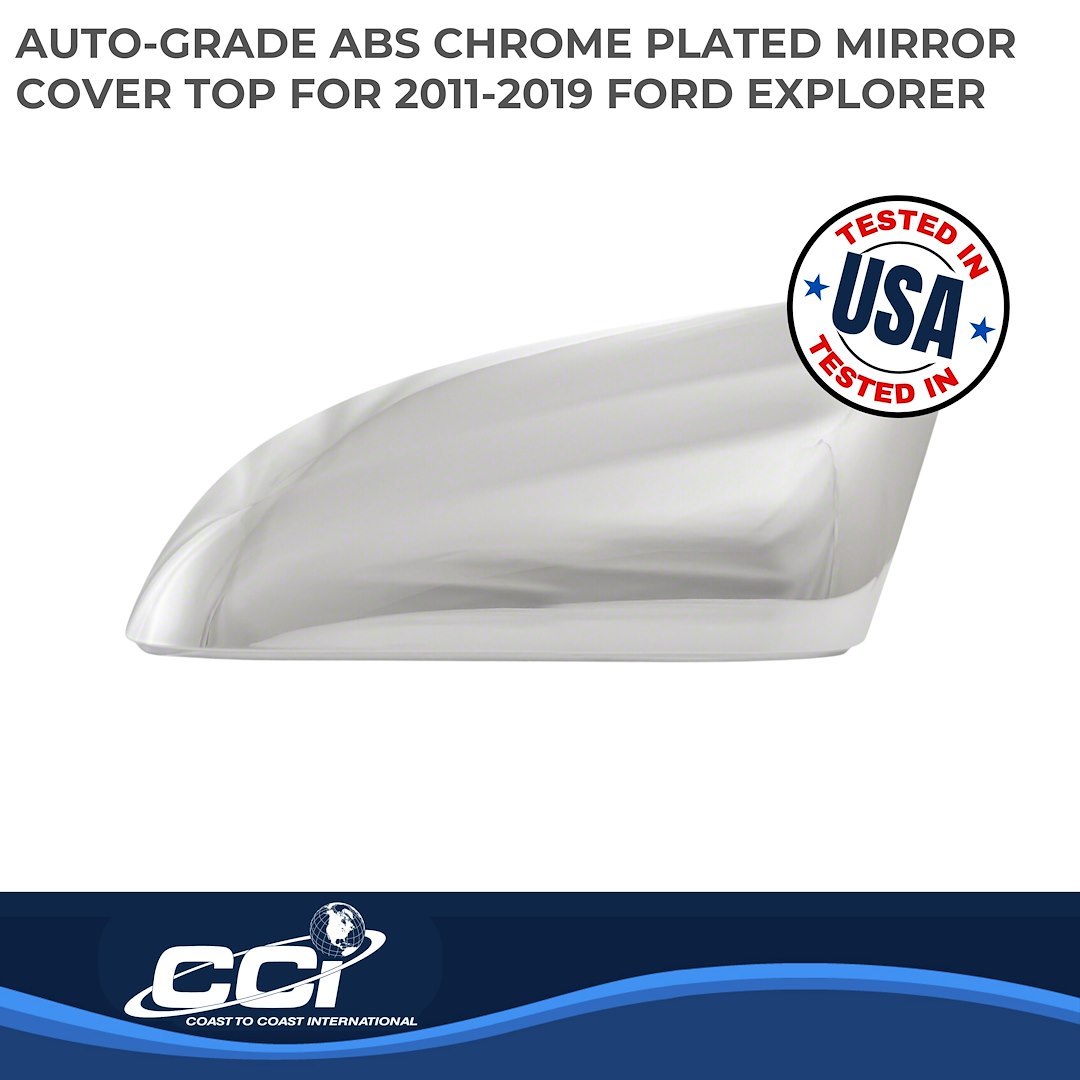 Coast to Coast Exterior Mirror Cover, Top Half Replacement, Chrome Plated, ABS Plastic, Set of 2 – CCIMC67517R