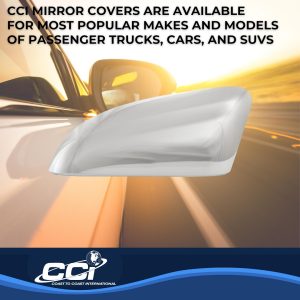 Coast to Coast Exterior Mirror Cover, Top Half Replacement, Chrome Plated, ABS Plastic, Set of 2 – CCIMC67517R
