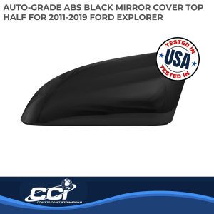 Coast to Coast Exterior Mirror Cover, Top Half Replacement, Gloss Black, ABS Plastic, Set of 2 – CCIMC67517RBK