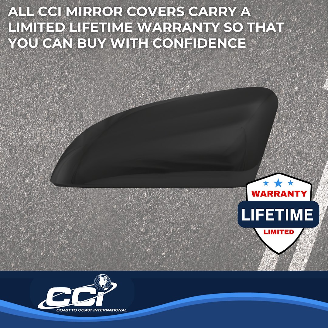 Coast to Coast Exterior Mirror Cover, Top Half Replacement, Gloss Black, ABS Plastic, Set of 2 – CCIMC67517RBK