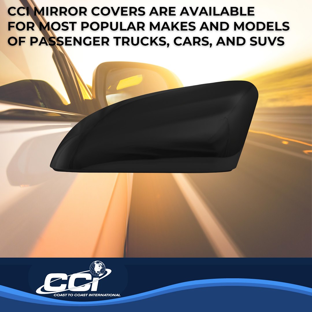 Coast to Coast Exterior Mirror Cover, Top Half Replacement, Gloss Black, ABS Plastic, Set of 2 – CCIMC67517RBK