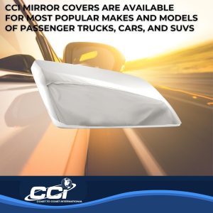 Coast to Coast Exterior Mirror Cover, Top Half Replacement Shell, Chrome Plated, ABS Plastic, Set of 2 – CCIMC67521R