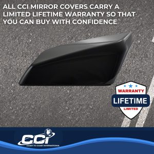 Coast to Coast Exterior Mirror Cover, Top Half Replacement, Black, ABS Plastic, Set of 2 – CCIMC67521RBK
