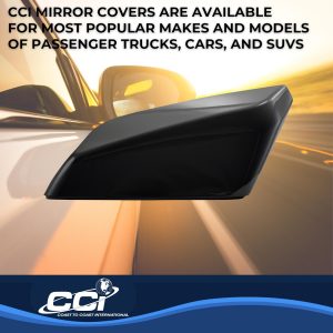 Coast to Coast Exterior Mirror Cover, Top Half Replacement, Black, ABS Plastic, Set of 2 – CCIMC67521RBK