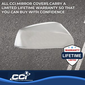 Coast to Coast Exterior Mirror Cover, Top Half, Chrome Plated, ABS Plastic, Set of 2 – CCIMC67522R