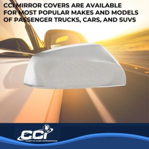 Coast to Coast Exterior Mirror Cover, Top Half, Chrome Plated, ABS Plastic, Set of 2 – CCIMC67522R