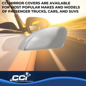Coast to Coast Exterior Mirror Cover, Top Half Replacement Cover, Chrome Plated, ABS Plastic, Set of 2 – CCIMC67523R