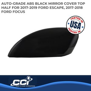 Coast to Coast Exterior Mirror Cover, Top Half Replacement Cover, Black, ABS Plastic, Set of 2 – CCIMC67523RBK