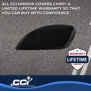 Coast to Coast Exterior Mirror Cover, Top Half Replacement Cover, Black, ABS Plastic, Set of 2 – CCIMC67523RBK