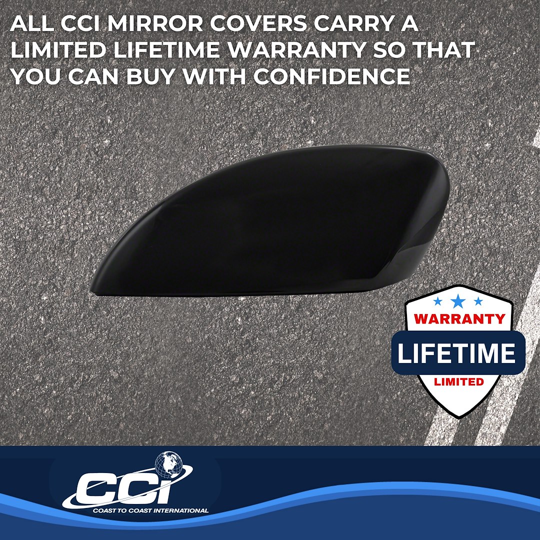 Coast to Coast Exterior Mirror Cover, Top Half Replacement Cover, Black, ABS Plastic, Set of 2 – CCIMC67523RBK