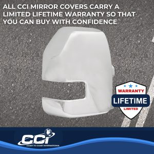 Coast to Coast Exterior Mirror Cover, Full Towing Mirror Cover, With Turn Signal Light Cutout, Chrome Plated, ABS Plastic, Set of 2 – CCIMC67525