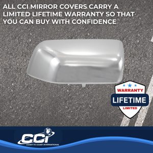 Coast to Coast Exterior Mirror Cover, Top Half Tow Mirror Cover Replacement, Chrome Plated, ABS Plastic, Set of 2 – CCIMC67525R