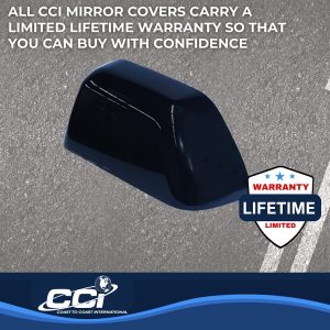 Coast to Coast Exterior Mirror Cover, Replacement Top Half Cover, Painted, Gloss Black, ABS Plastic, Set of 2 – MC67525RBK