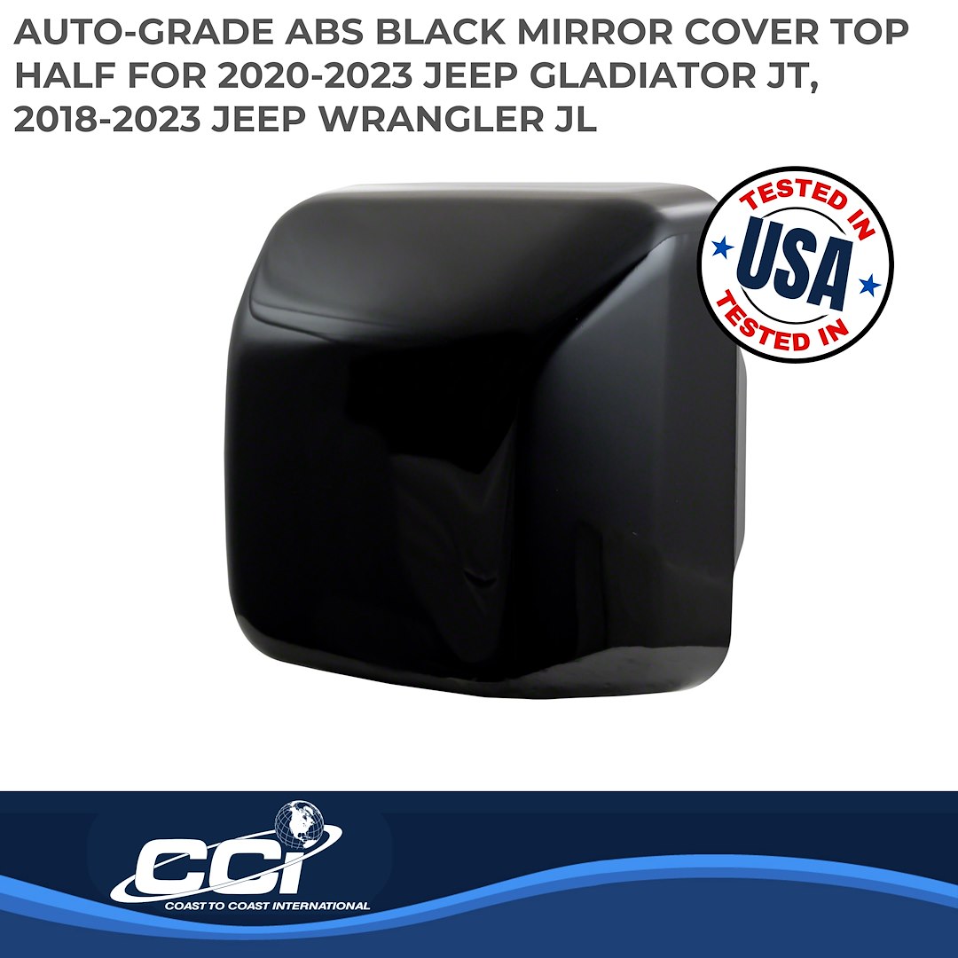 Coast to Coast Exterior Mirror Cover, Top Half Replacement Cover, Black, ABS Plastic, Set of 2 – CCIMC67526RBK