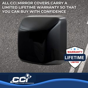 Coast to Coast Exterior Mirror Cover, Top Half Replacement Cover, Black, ABS Plastic, Set of 2 – CCIMC67526RBK