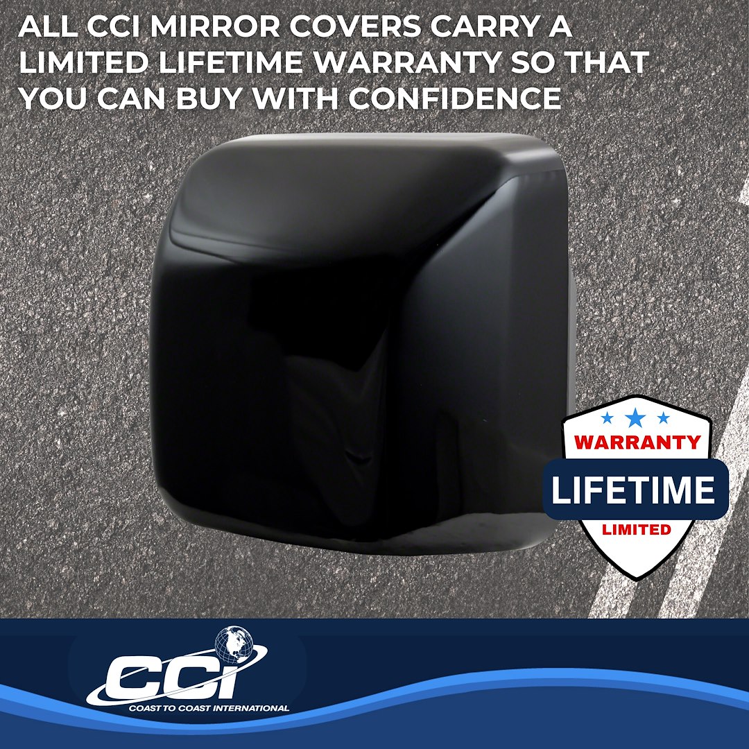 Coast to Coast Exterior Mirror Cover, Top Half Replacement Cover, Black, ABS Plastic, Set of 2 – CCIMC67526RBK