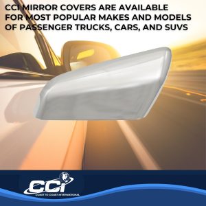 Coast to Coast Exterior Mirror Cover, Top Half Replacement, Chrome Plated, ABS Plastic, Set of 2 – CCIMC67527R