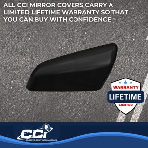 Coast to Coast Exterior Mirror Cover, Top Half Replacement, Gloss Black, ABS Plastic, Set of 2 – MC67527RBK