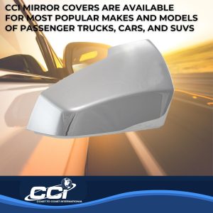 Coast to Coast Exterior Mirror Cover, Top Half Replacement Cover, Chrome Plated, ABS Plastic, Set of 2 – CCIMC67529R