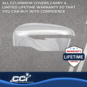 Coast to Coast Exterior Mirror Cover, Top Half Replacement, Chrome Plated, ABS Plastic, Set of 2 – MC67531R