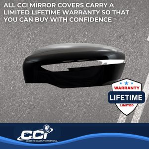 Coast to Coast Exterior Mirror Cover, Top Half Replacement, Gloss Black, ABS Plastic, Set of 2 – MC67531RBK