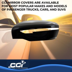 Coast to Coast Exterior Mirror Cover, Top Half Replacement, Gloss Black, ABS Plastic, Set of 2 – MC67531RBK
