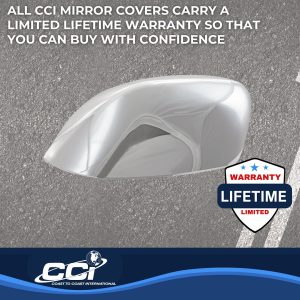 Coast to Coast Exterior Mirror Cover, Top Half Replacement, Chrome Plated, ABS Plastic, Set of 2 – MC67532R
