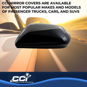 Coast to Coast Exterior Mirror Cover, Top Half Replacement, Gloss Black, ABS Plastic, Set of 2 – CCIMC67533R