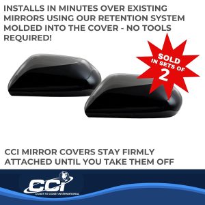 Coast to Coast Exterior Mirror Cover, Top Half Replacement, Gloss Black, ABS Plastic, Set of 2 – CCIMC67533RBK