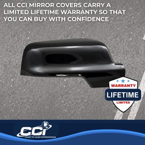 Coast to Coast Exterior Mirror Cover, Top Half Cover, Black, ABS Plastic, Set of 2, With Turn Signal Cutout – CCIMC67534BK