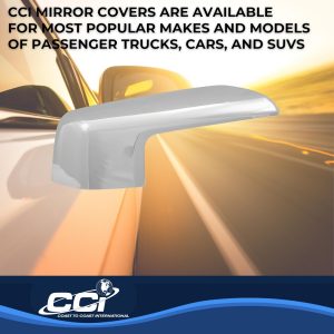 Coast to Coast Exterior Mirror Cover, Top Half Replacement, Chrome Plated, ABS Plastic, Set of 2 – CCIMC67536R
