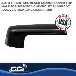 Coast to Coast Exterior Mirror Cover, Top Half Replacement, Gloss Black, ABS Plastic, Set of 2 – CCIMC67536RBK